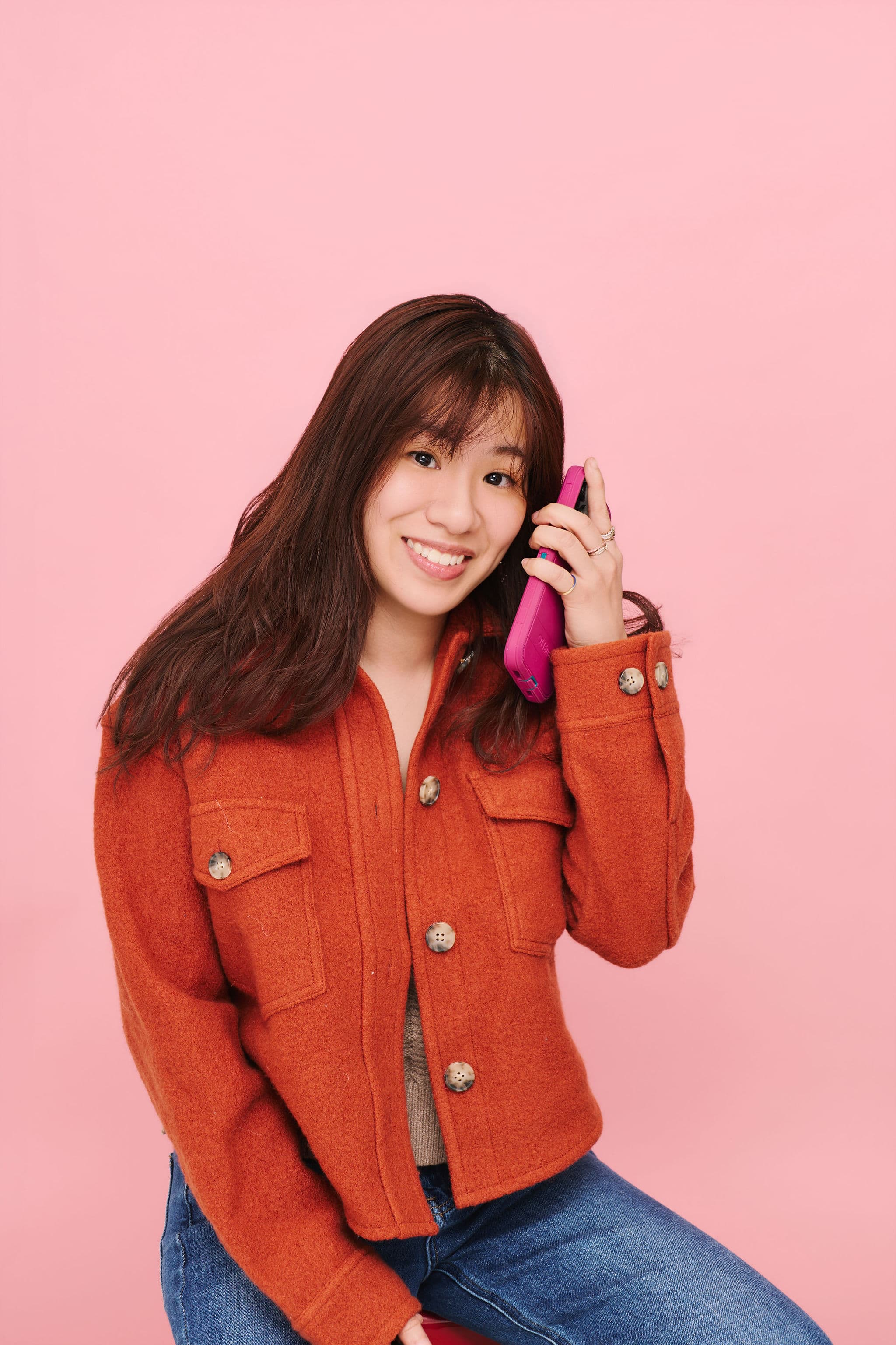 Portrait of me with a pink phone